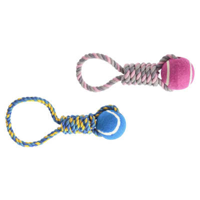 LEOPET Maniglia con Palla Tennis 28 cm