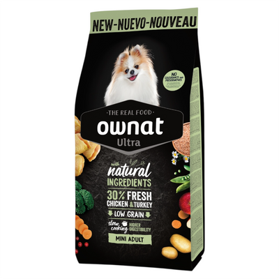 OWNAT Ultra Cane Mini Adult Low Grain 3Kg
