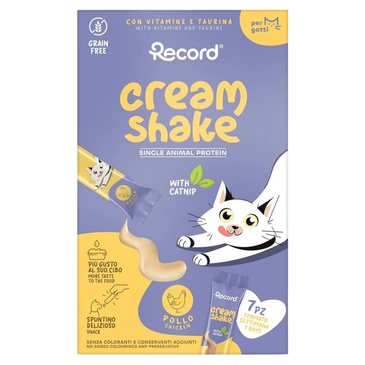 RECORD Snack Gatto Cream Shake Pollo 7pz