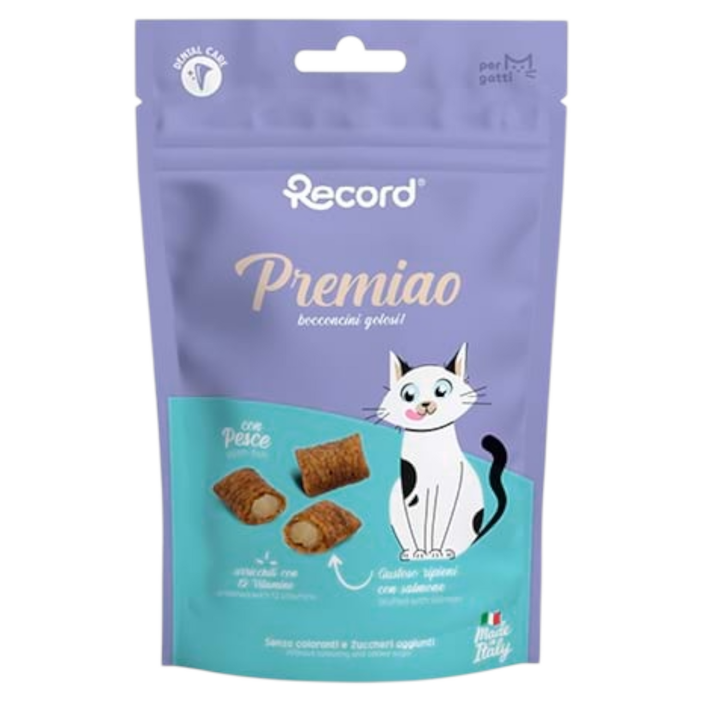 RECORD Snack Gatto Premiao Crunchy Pesce 50gr
