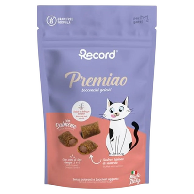 RECORD Snack Gatto Premiao Crunchy Skin Salmone 50gr
