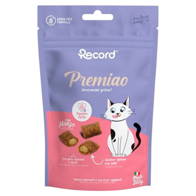 RECORD Snack Gatto Premiao Crunchy Digestive Manzo 50gr