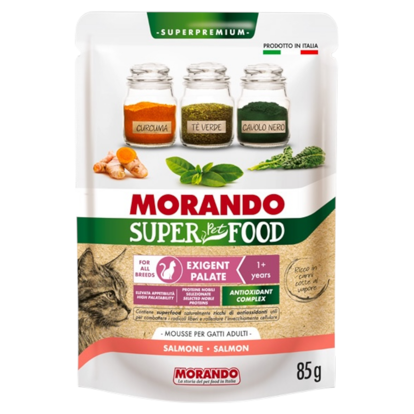 MORANDO Gatto Superfood Exigent Mousse Salmone 85gr