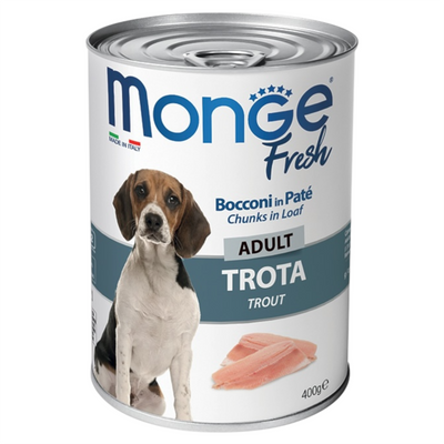 MONGE Fresh Cane Bocconi Adult Trota 400gr