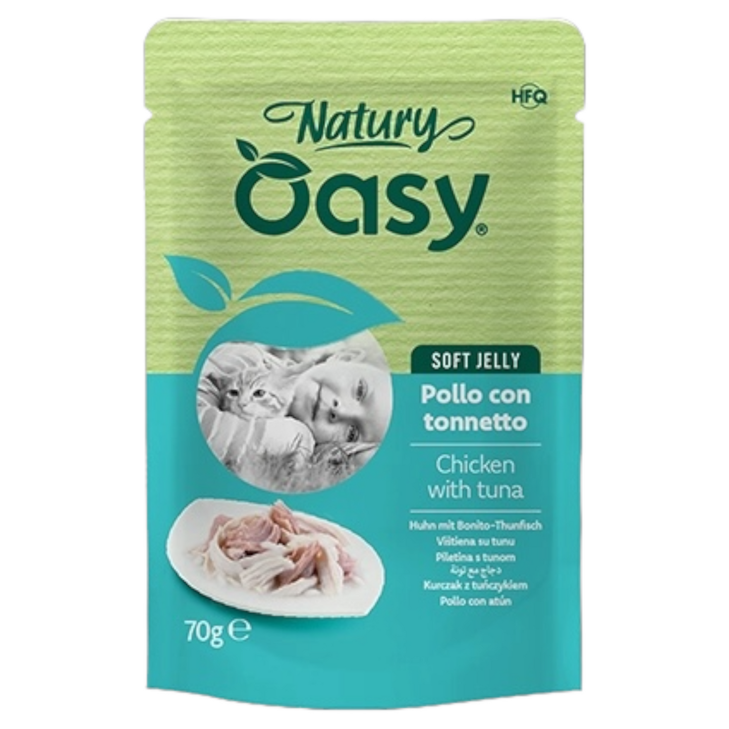 OASY Gatto Natury Soft Jelly Pollo con Tonnetto 70gr