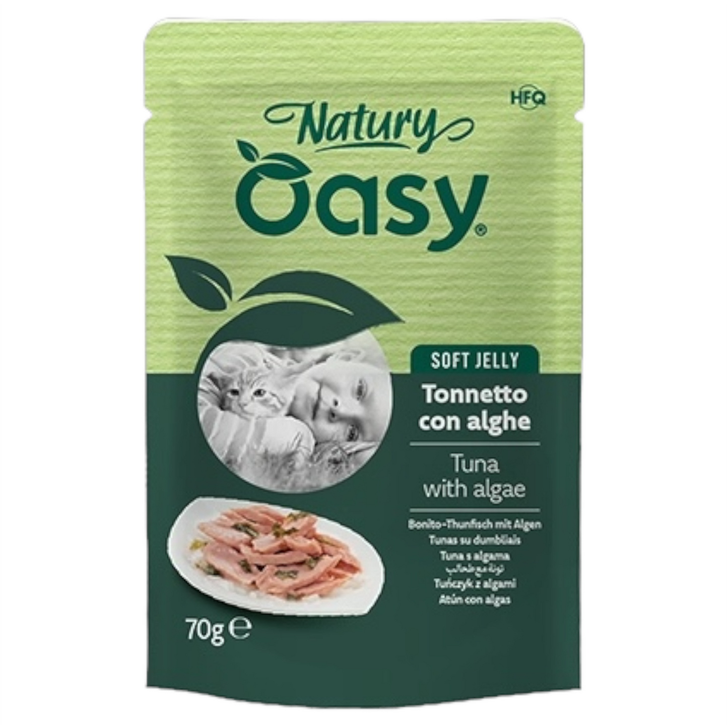 OASY Gatto Natury Soft Jelly Tonnetto con Alghe 70gr