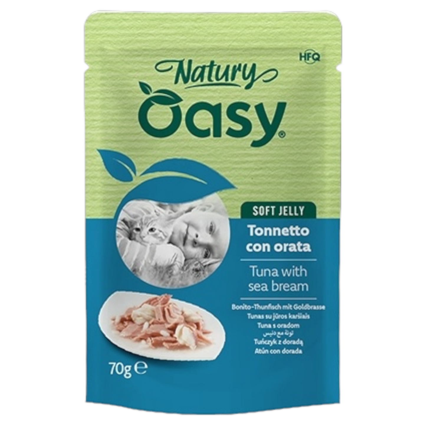 OASY Gatto Natury Soft Jelly Tonnetto con Orata 70gr