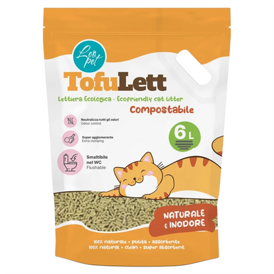 LEOPET Lettiera Tofulett Inodore 6 Litri