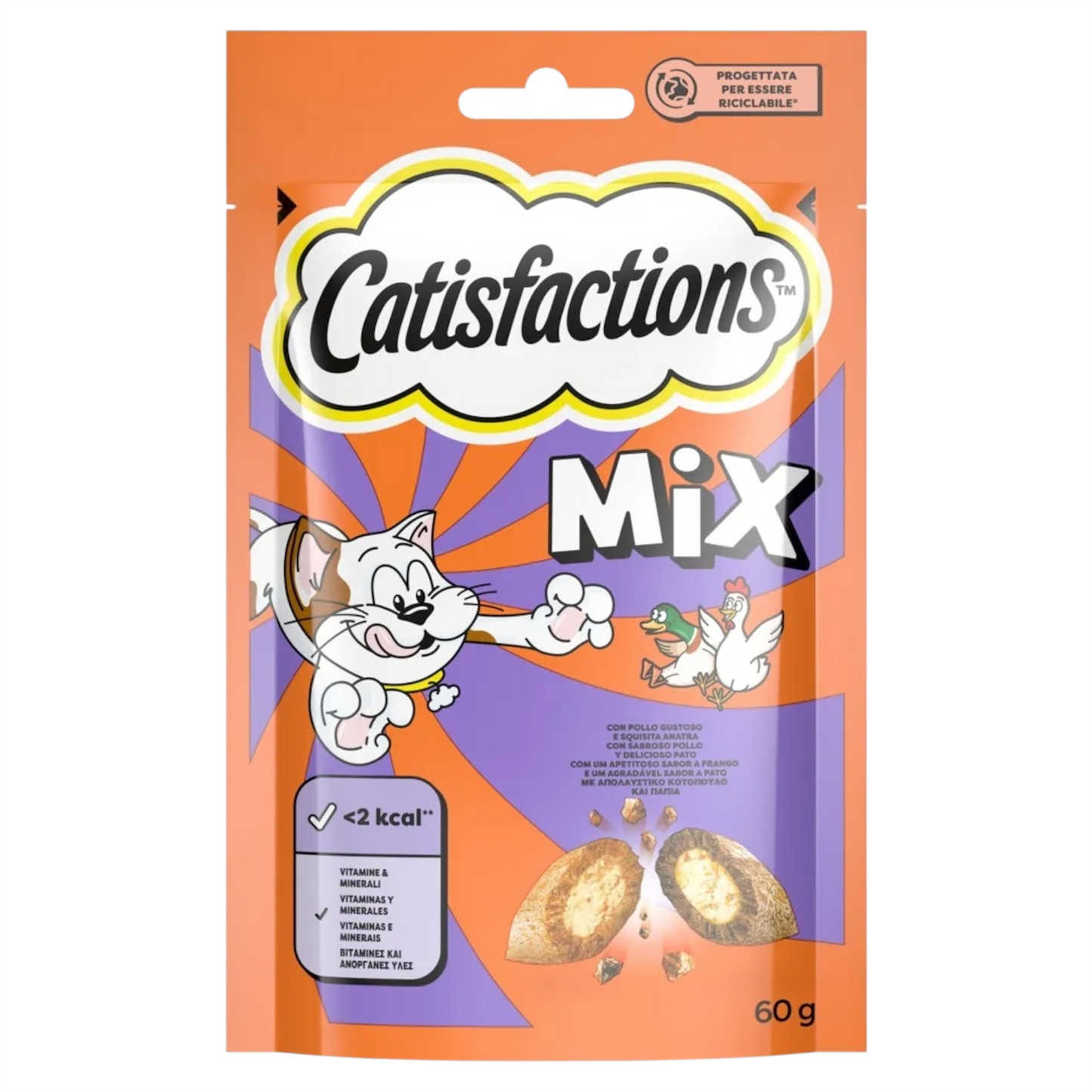 CATISFACTIONS Crunchy Mix al Pollo e Anatra 60gr