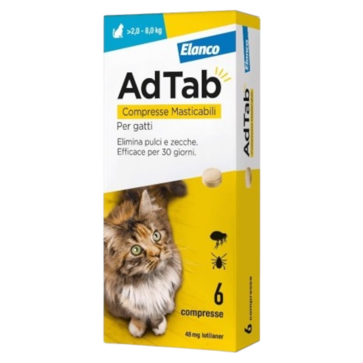 ELANCO AdTab Gatti 2Kg / 8Kg - 6 cpr (48mg)