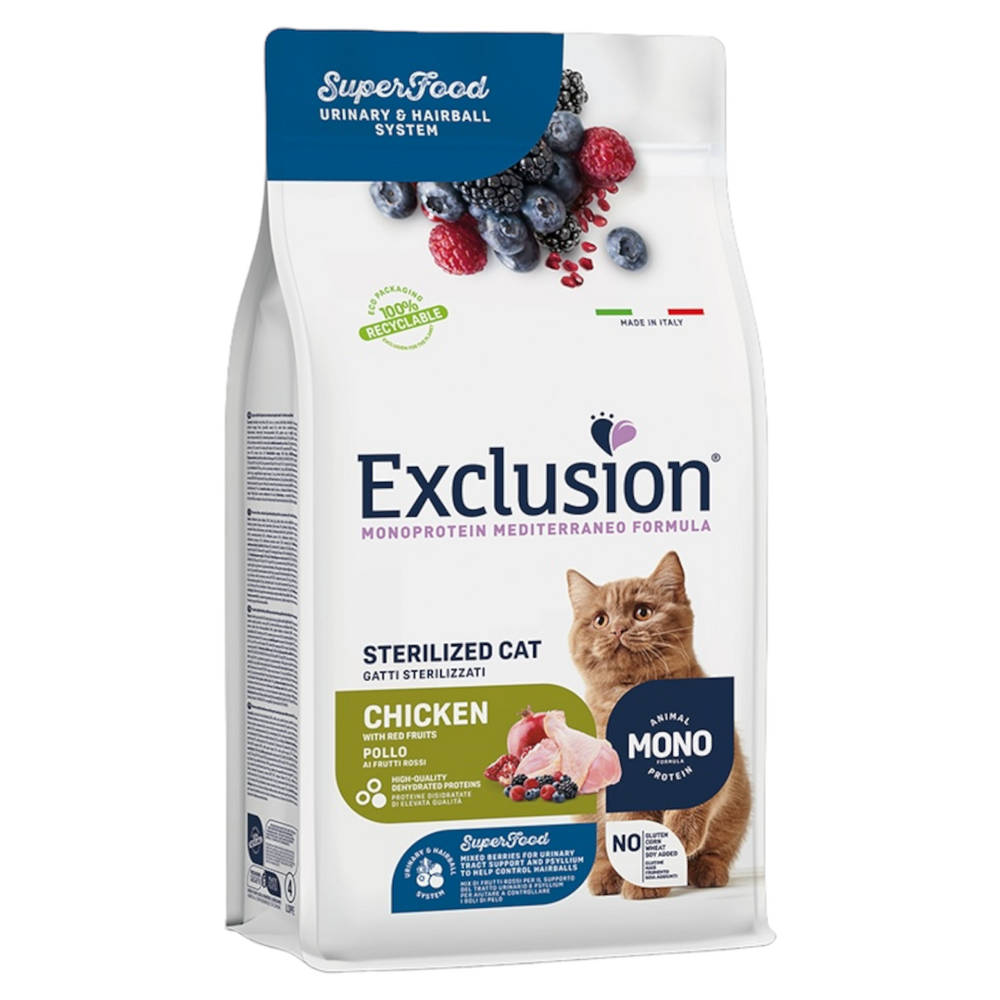 EXCLUSION Gatto Sterilised Pollo 12Kg