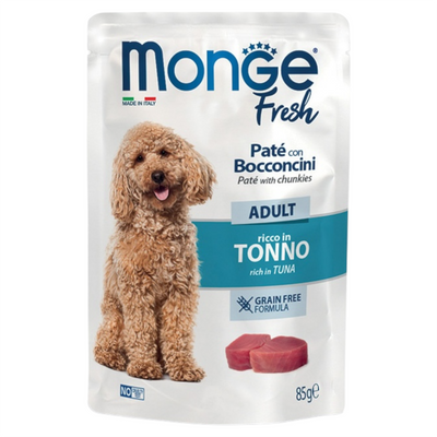 MONGE Fresh Cane Adult Patè GF Tonno 85gr