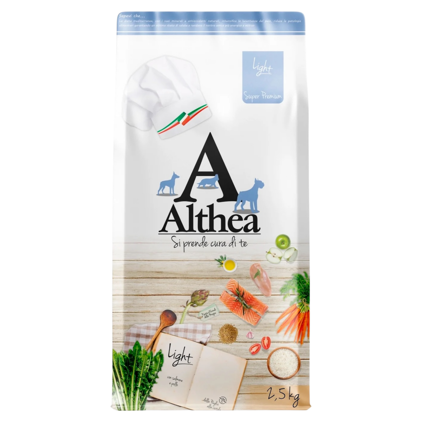 ALTHEA Cane Light Medium/Maxi Adult Salmone e Pollo 2,5Kg