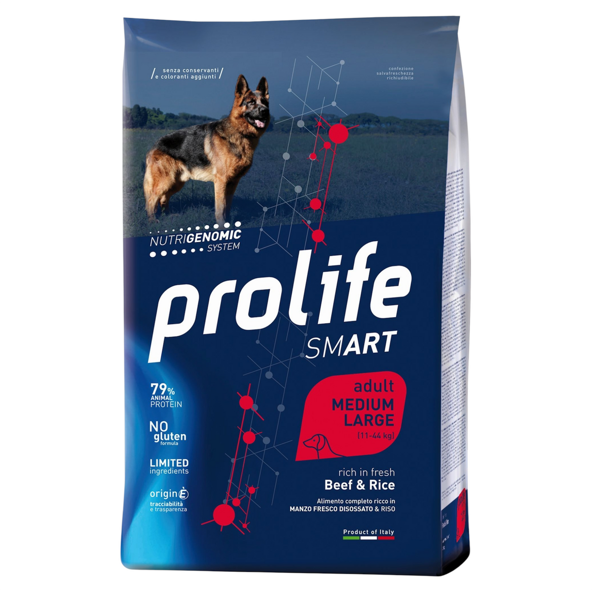PROLIFE Cane Smart Adult Medium/Large Manzo e Riso 12Kg
