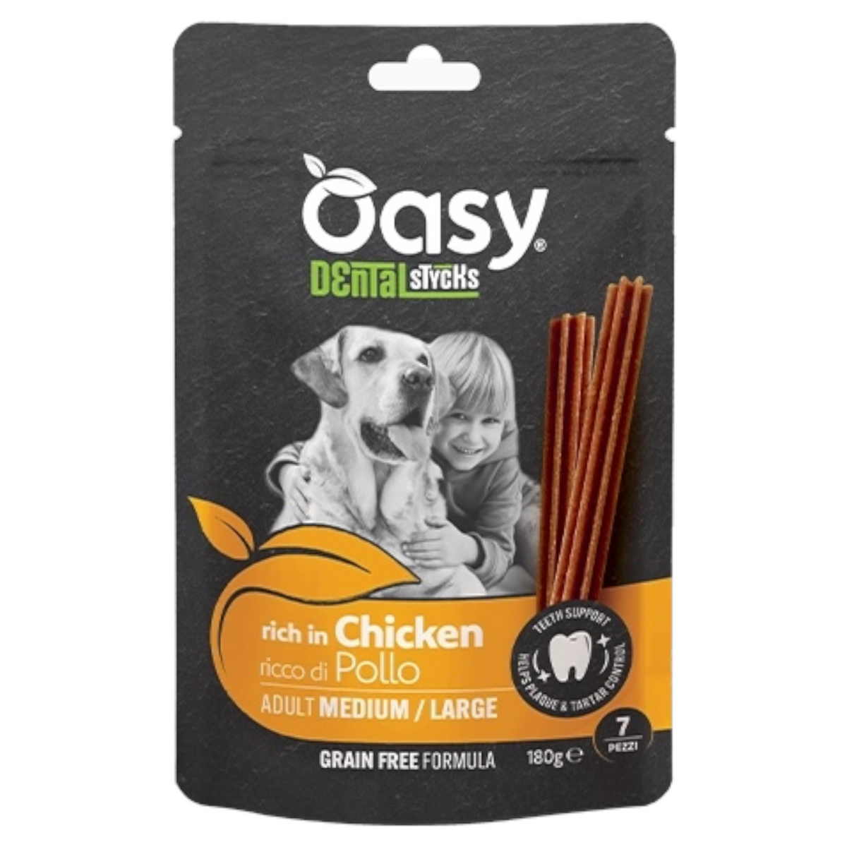 OASY Dental Sticks GF Medium/Large Adult Pollo 7pz
