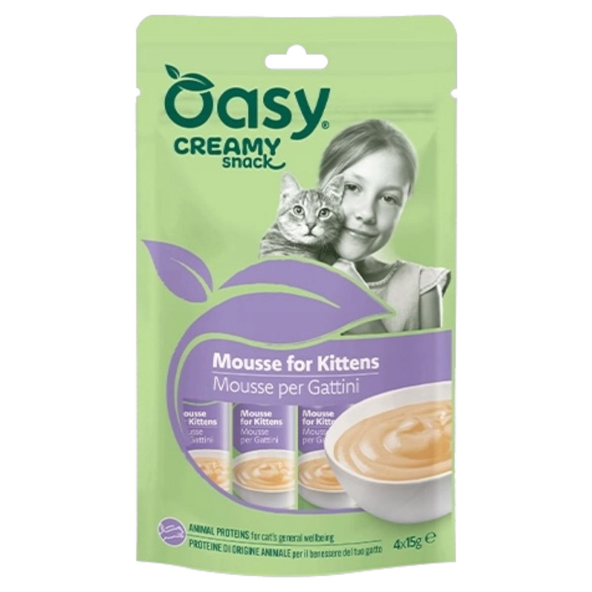 OASY Snack Gatto Creamy Mousse Kitten 4X15gr