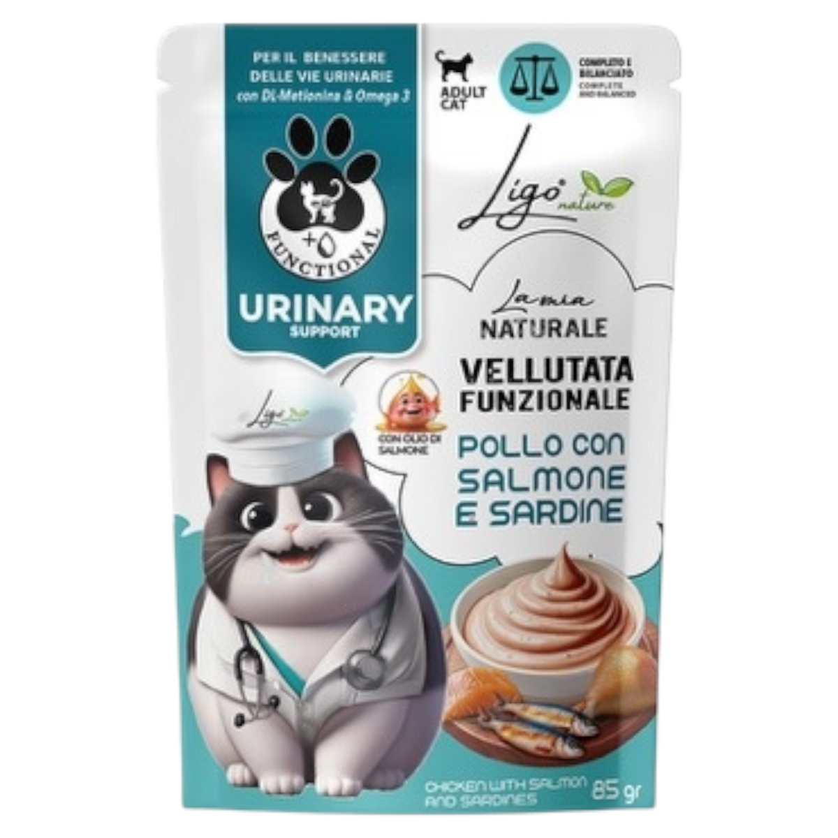 LIGO Vellutata Urinary Support Pollo con Salmone e Sardine 85gr