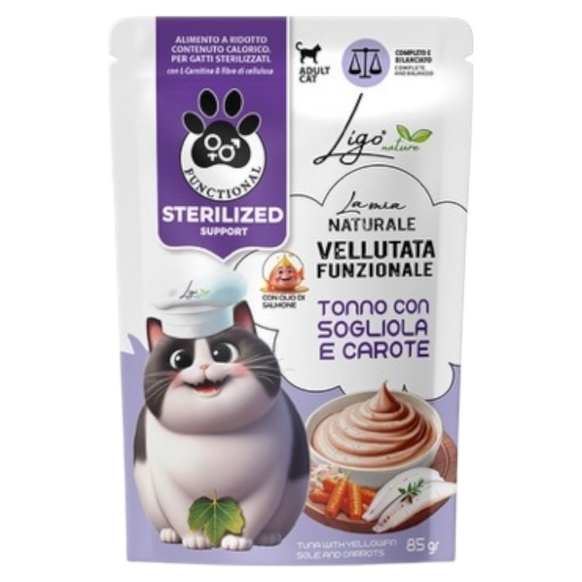 LIGO Vellutata Sterilised Support Tonno con Sogliola e Carote 85gr