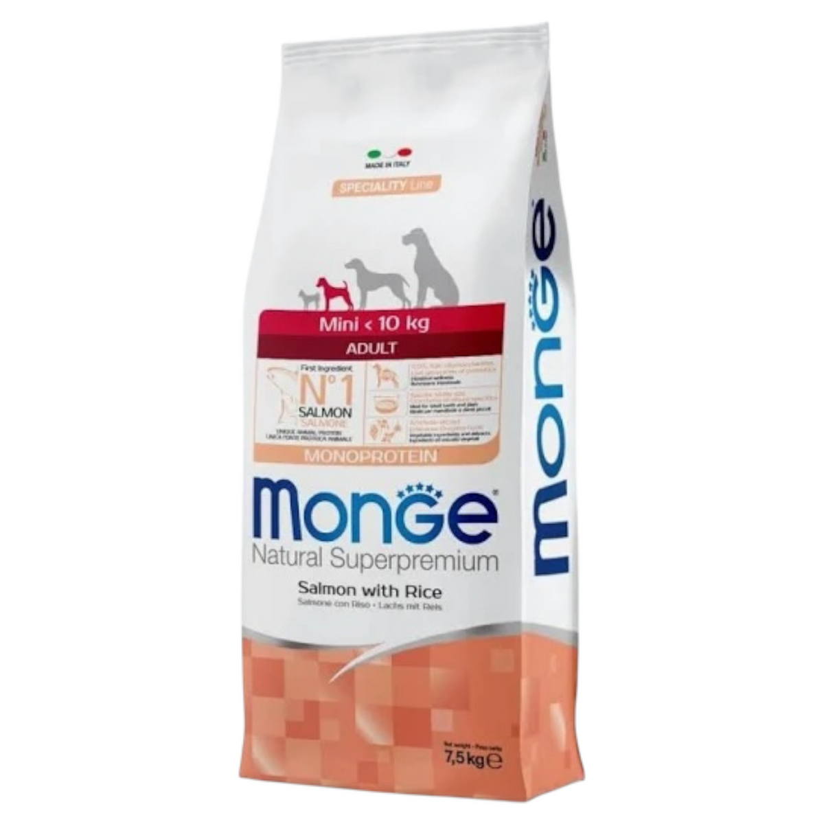 MONGE Cane Mini Adult Salmone 7,5Kg