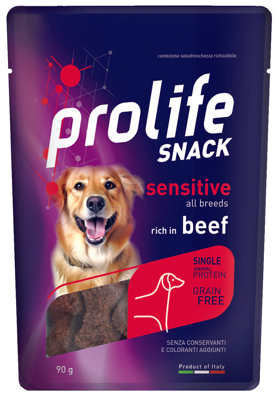 PROLIFE Cane Snack Sensitive Grain Free Beef 90gr