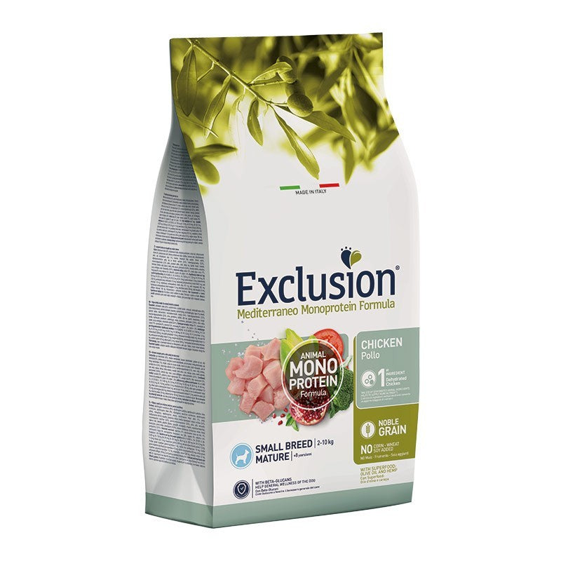 EXCLUSION CaneMediterraneo Small Adult Mature Pollo 2Kg