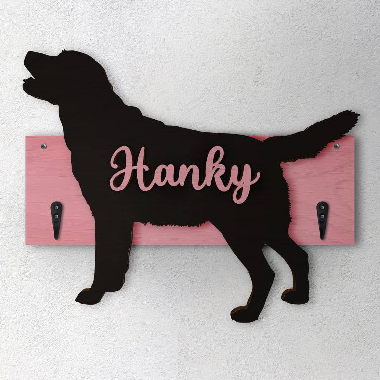 Labrador - Porta guinzaglio e/o chiavi personalizzato con il nome del tuo cane