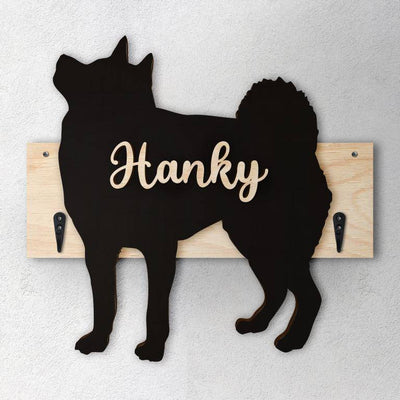 Shiba Inu - Porta guinzaglio e/o chiavi personalizzato con il nome del tuo cane