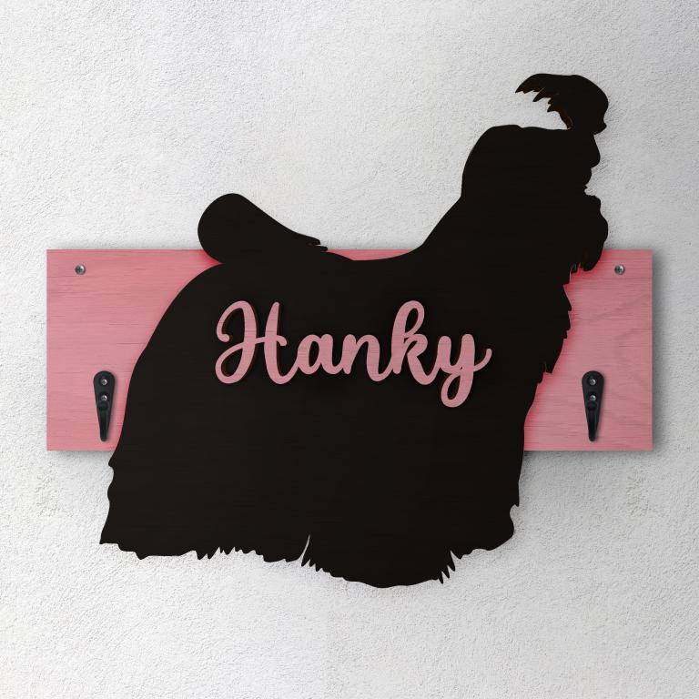 Maltese - Porta guinzaglio e/o chiavi personalizzato con il nome del tuo cane