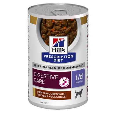 Hill's Cane i/d Low Fat Digestive Care Spezzatino Pollo & Verdure 354Gr