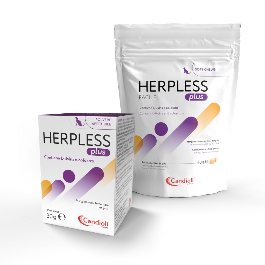 CANDIOLI Herpless Plus Gatto Barattolo Polvere 30gr