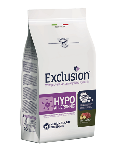 EXCLUSION Cane Hypoallergenic Medium&Large Breed Anatra e Patate Adult 12Kg