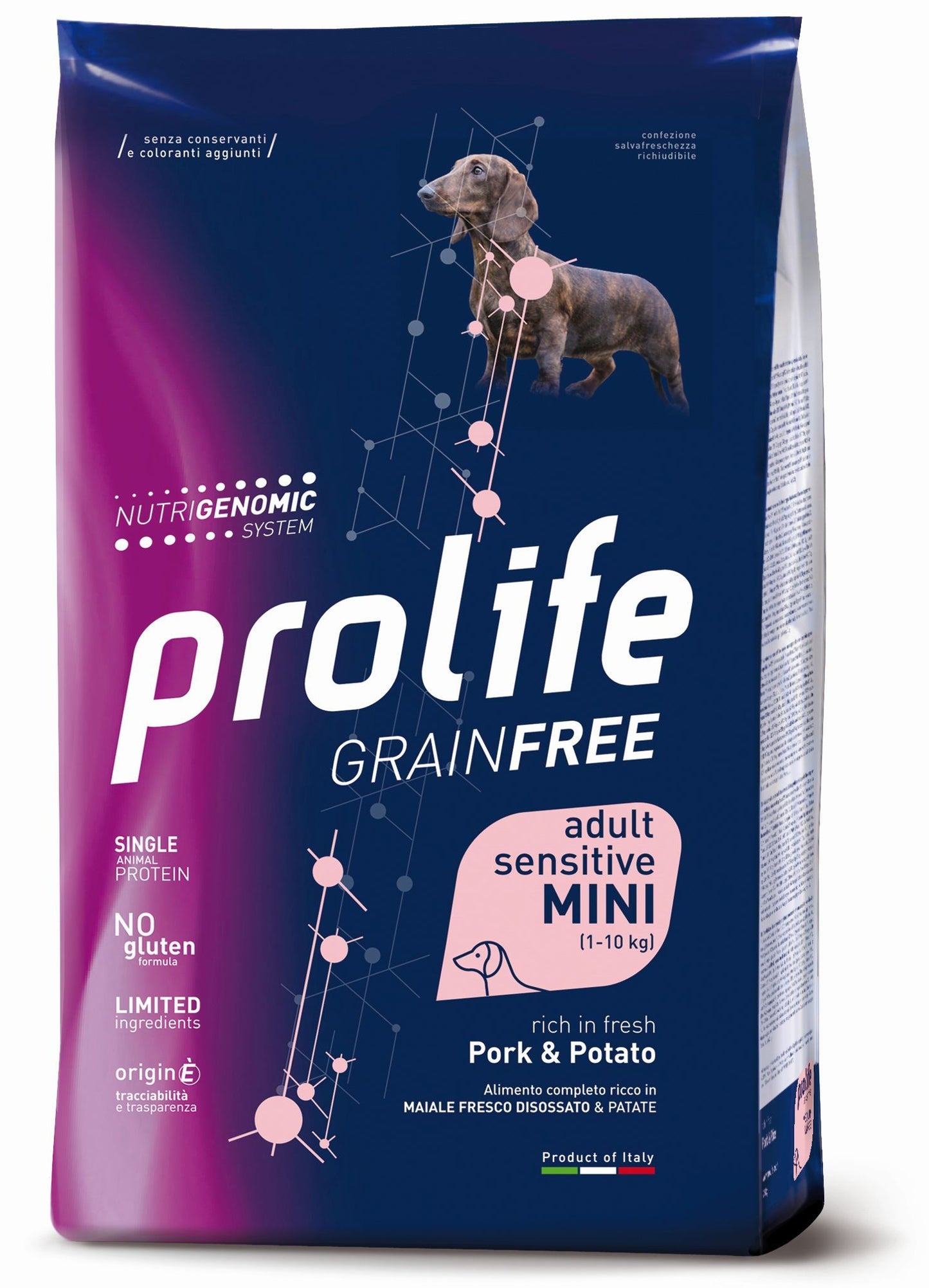PROLIFE Cane Grain Free Adult Sensitive Pork & Potato Mini 7Kg