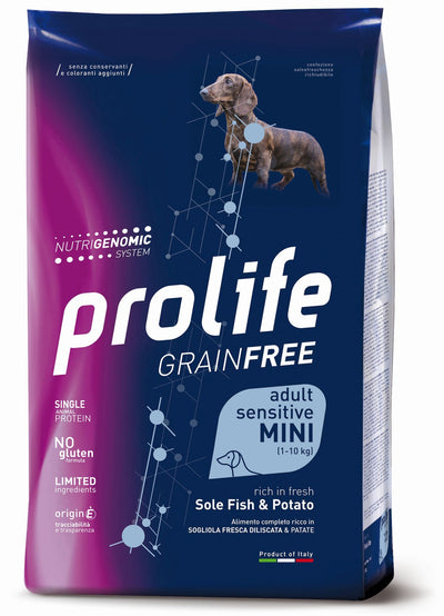 PROLIFE Cane Grain Free Adult Sensitive Sole Fish & Potato Mini 7Kg