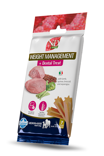 N&D Dog Dental Medium/maxi Weight Management Agnello Sticks