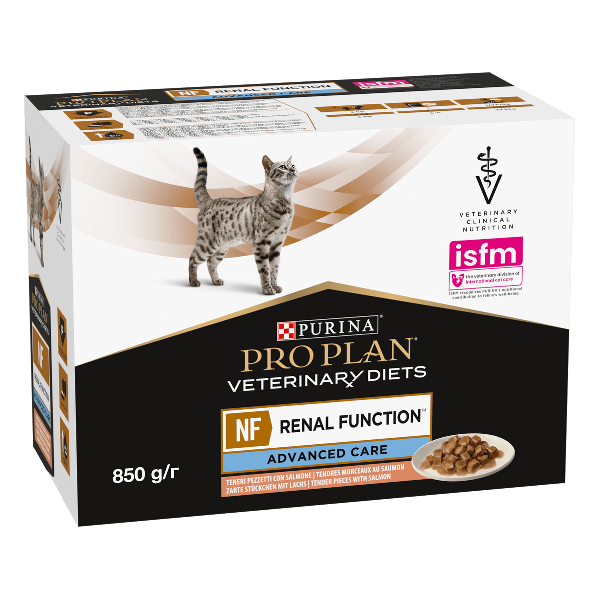 PURINA Gatto Veterinary NF Renal Advanced Salmone 10x85gr (Pack)
