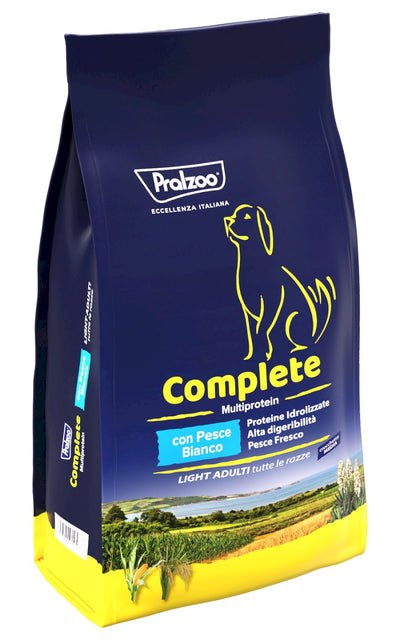 PRALZOO Cane Complete Light Adulti con Pesce Bianco 10Kg