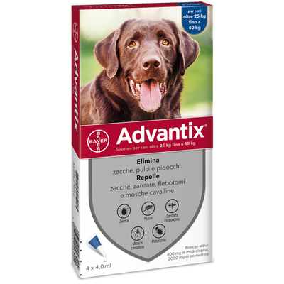 ELANCO Bayer Advantix 25-40Kg (6 Pipette)