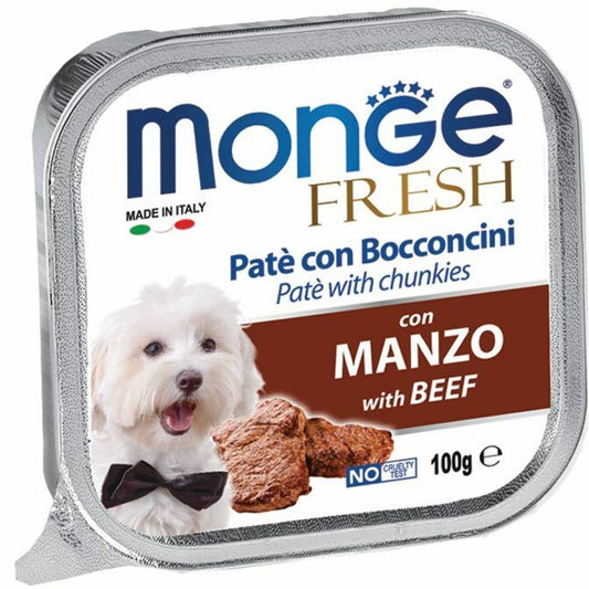 MONGE Fresh Cane Patè con Bocconcini Manzo 100gr