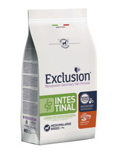 EXCLUSION Cane Intestinal Medium&Large Adult Maiale e Riso 2Kg