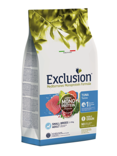 EXCLUSION Cane Mediterraneo Small Adult Tonno 2Kg