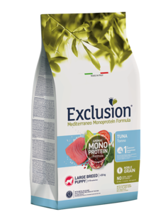 EXCLUSION Cane Mediterraneo Large Puppy Tonno 12Kg