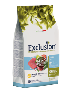 EXCLUSION Cane Mediterraneo Medium Puppy Tonno 3Kg