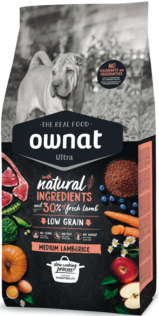 OWNAT Ultra Medium Low Grain Agnello e Riso 3Kg