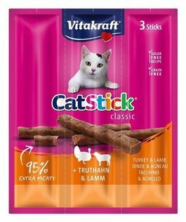 VITAKRAFT Snack Gatto Stick Tacchino e Agnello 3pz