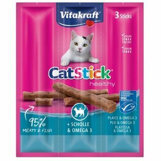 VITAKRAFT Snack Gatto Stick Platessa e Omega3 3pz
