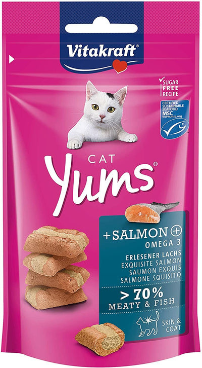 VITAKRAFT Snack Gatto Yums con Salmone e Omega3