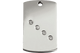 REDDINGO Medaglia in Acciaio Inossidabile Lucido Diamante Swarovski Rettangolo