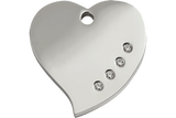 REDDINGO Medaglia in Acciaio Inossidabile Lucido Swarovski Diamante Cuore