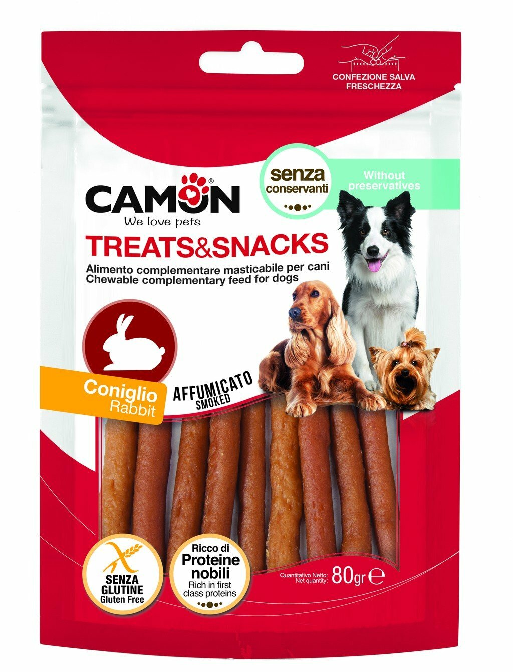 CAMON Snack Stick Affumicati con Coniglio 80gr