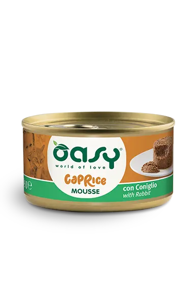 OASY Cat Caprice Mousse per Gatti Coniglio 85gr
